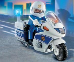 yapboz Playmobil polis motosiklet
